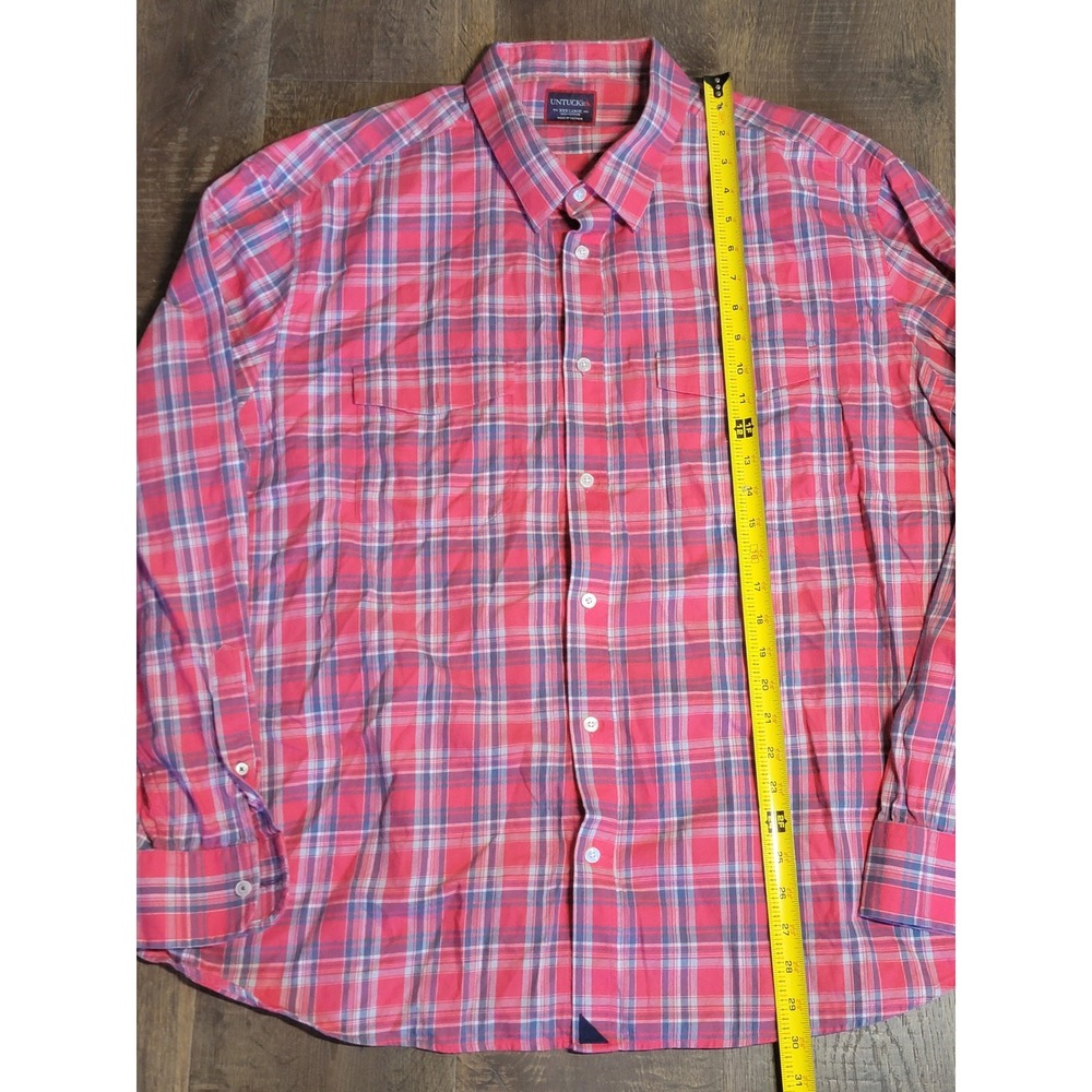UNTUCKit XXXL Plaid Button Down‎ Long Sleeve Shirt Menswear